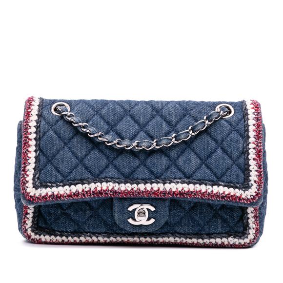 Chanel Handbags - Pre-Loved Chanel Quilted Denim Classic Single Flap